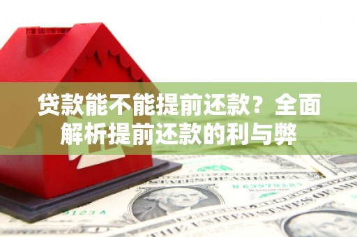 正宁贷款能不能提前还款？全面解析提前还款的利与弊