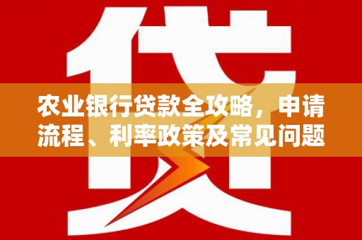 正宁农业银行贷款全攻略，申请流程、利率政策及常见问题解析