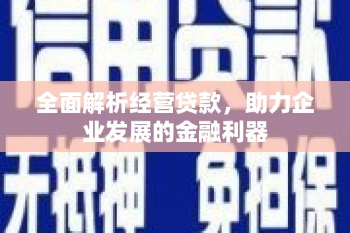 正宁全面解析经营贷款，助力企业发展的金融利器
