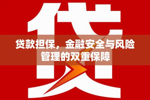正宁贷款担保，金融安全与风险管理的双重保障