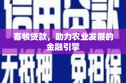 正宁畜牧贷款，助力农业发展的金融引擎