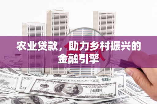 正宁农业贷款，助力乡村振兴的金融引擎