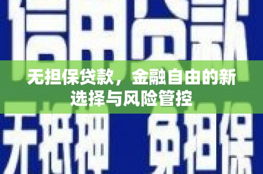 正宁无担保贷款，金融自由的新选择与风险管控