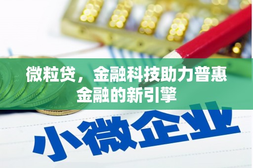 正宁微粒贷，金融科技助力普惠金融的新引擎