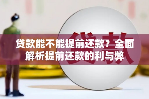 正宁贷款能不能提前还款？全面解析提前还款的利与弊