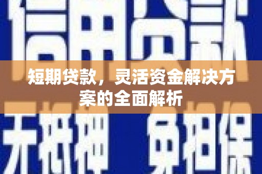 正宁短期贷款，灵活资金解决方案的全面解析