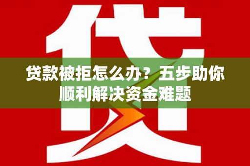 正宁贷款被拒怎么办？五步助你顺利解决资金难题