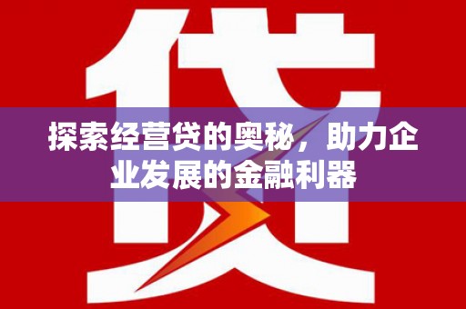 正宁探索经营贷的奥秘，助力企业发展的金融利器