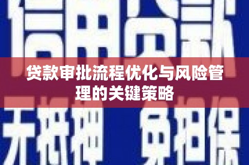 正宁贷款审批流程优化与风险管理的关键策略