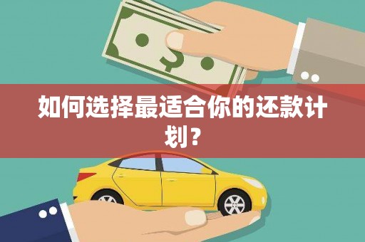 正宁如何选择最适合你的还款计划？