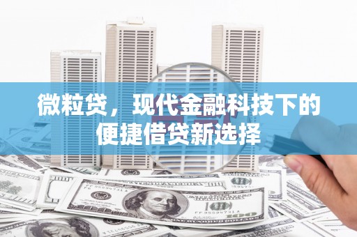 正宁微粒贷，现代金融科技下的便捷借贷新选择