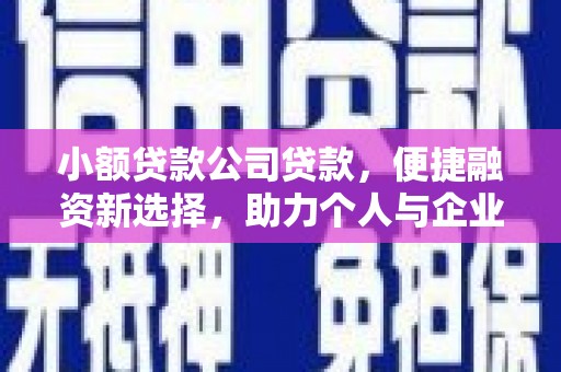 正宁小额贷款公司贷款，便捷融资新选择，助力个人与企业成长