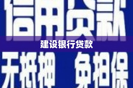 正宁建设银行贷款