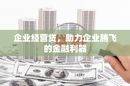 正宁企业经营贷，助力企业腾飞的金融利器