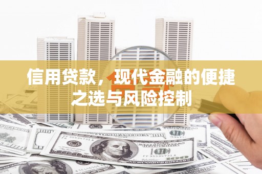 正宁信用贷款，现代金融的便捷之选与风险控制