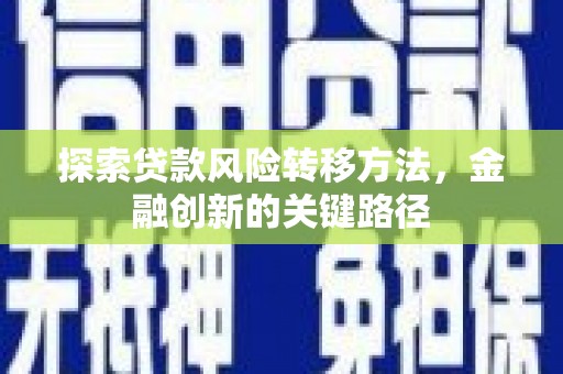 正宁探索贷款风险转移方法，金融创新的关键路径