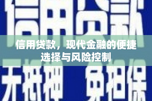 正宁信用贷款，现代金融的便捷选择与风险控制