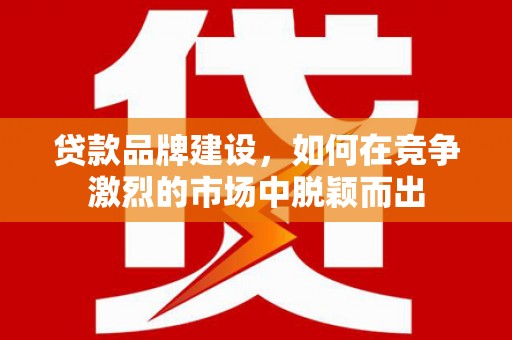 正宁贷款品牌建设，如何在竞争激烈的市场中脱颖而出