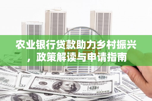 正宁农业银行贷款助力乡村振兴，政策解读与申请指南