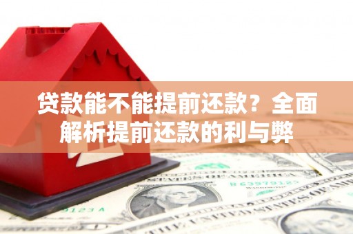 正宁贷款能不能提前还款？全面解析提前还款的利与弊