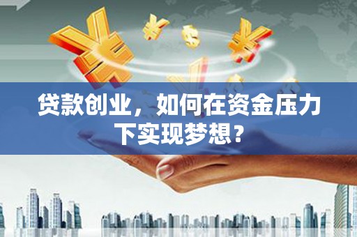 正宁贷款创业，如何在资金压力下实现梦想？
