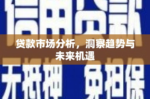 正宁贷款市场分析，洞察趋势与未来机遇