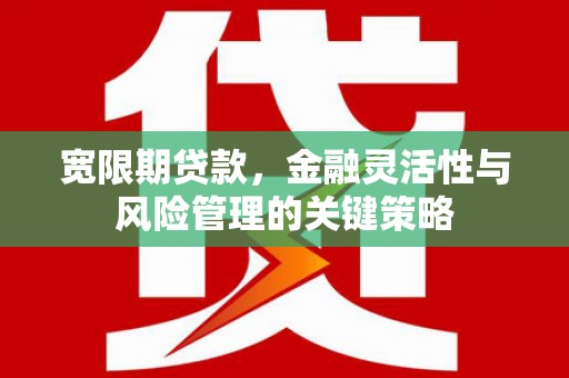 正宁宽限期贷款，金融灵活性与风险管理的关键策略
