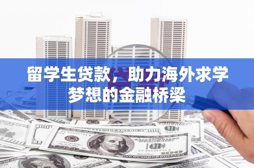 正宁留学生贷款，助力海外求学梦想的金融桥梁