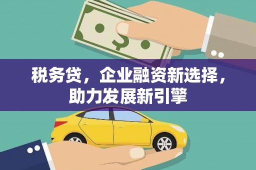 正宁税务贷，企业融资新选择，助力发展新引擎