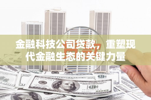 正宁金融科技公司贷款，重塑现代金融生态的关键力量