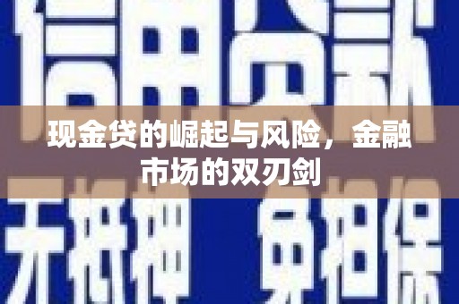 正宁现金贷的崛起与风险，金融市场的双刃剑