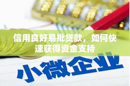 正宁信用良好易批贷款，如何快速获得资金支持
