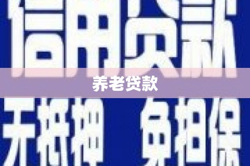 正宁养老贷款