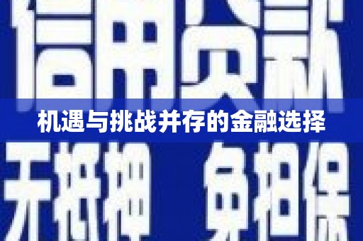正宁机遇与挑战并存的金融选择
