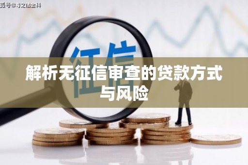 正宁解析无征信审查的贷款方式与风险