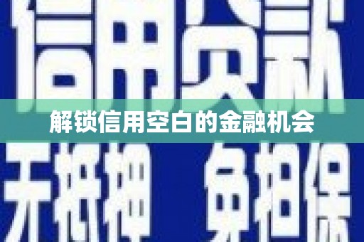 正宁解锁信用空白的金融机会