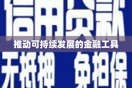 正宁推动可持续发展的金融工具