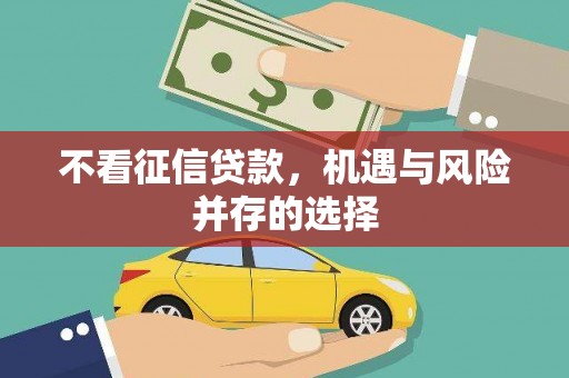 正宁不看征信贷款，机遇与风险并存的选择