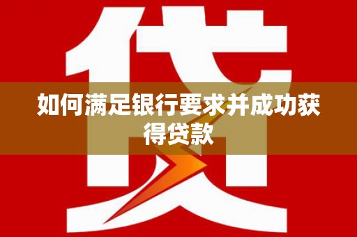 正宁如何满足银行要求并成功获得贷款