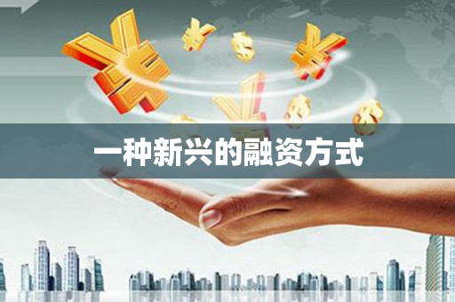 正宁一种新兴的融资方式